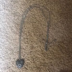 Silver heart necklace